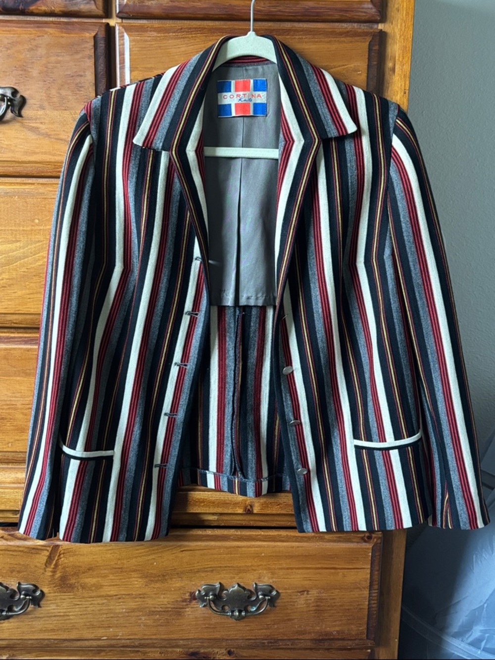 Cortina Striped Vintage Blazer - Multicolor